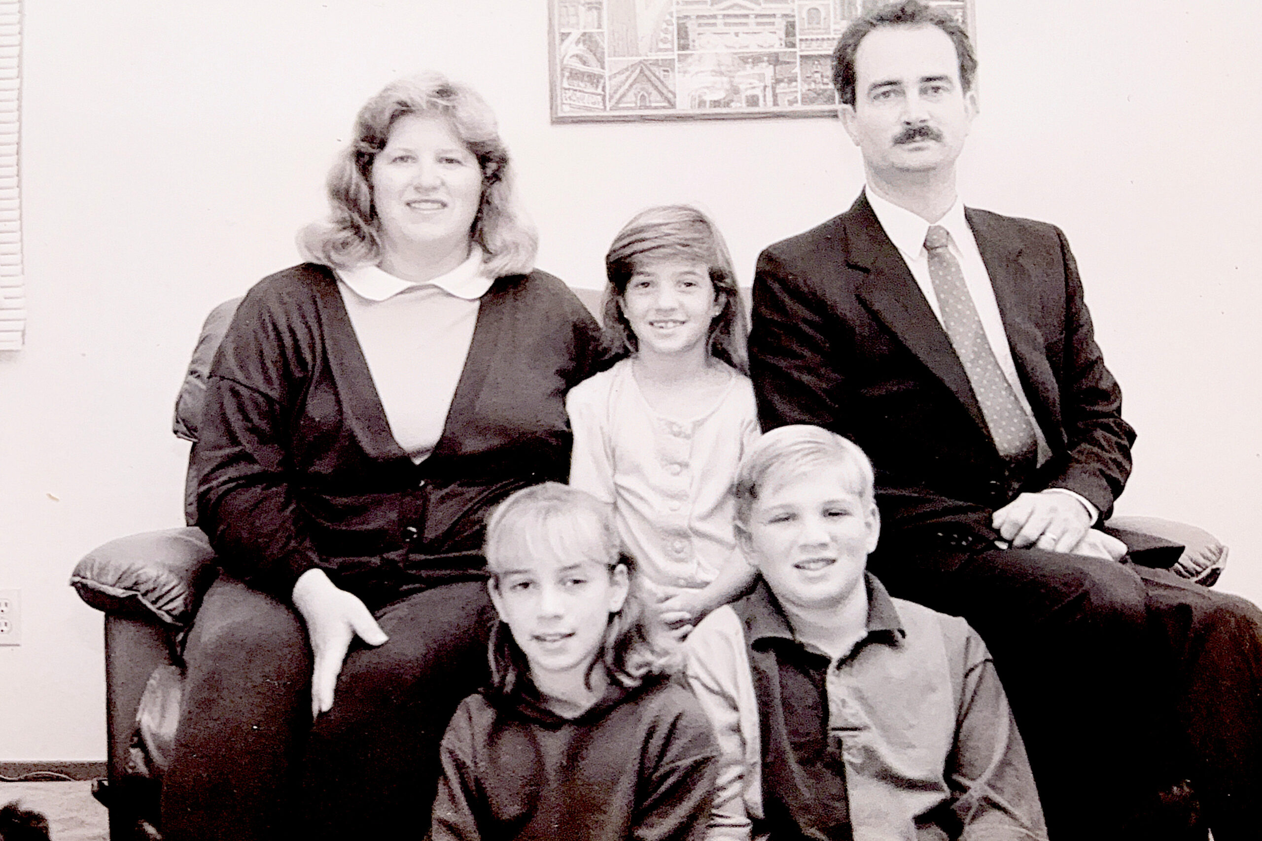 Mike McMahon with his family during his 1994 Board of Education campaign